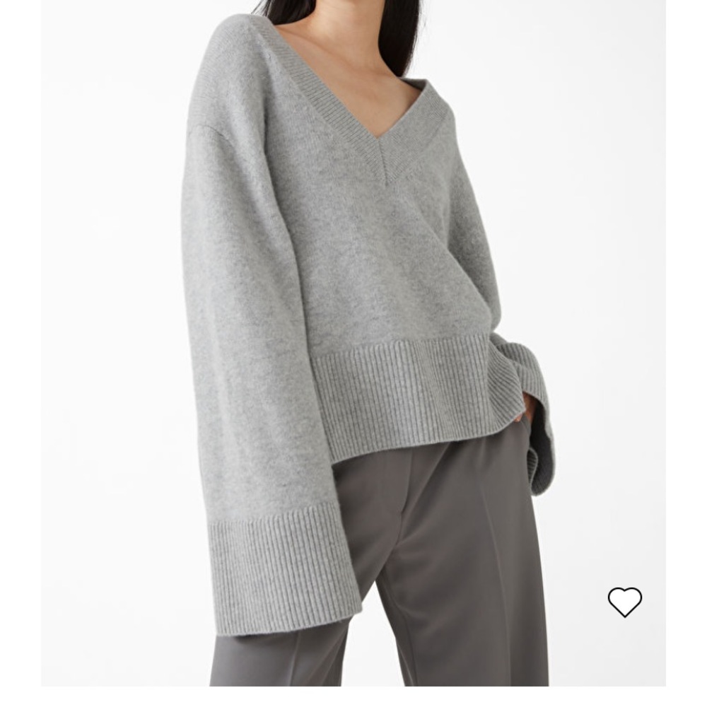 &other stories oversized grey sweater